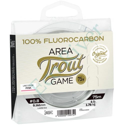 Леска Lucky John Area Trout Game Fluorocarbon Pink 0.18 75м