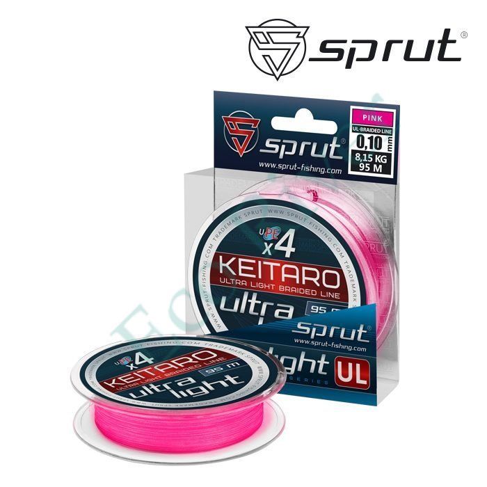 Леска плетенка Sprut Keitaro Ultra Light Braided Line X 4 Pink 0.06 95м