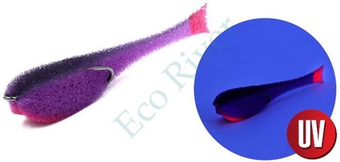Поролоновая рыбка YAMAN на двойнике, р. 110 мм, цвет 25 UV (5 шт.)
