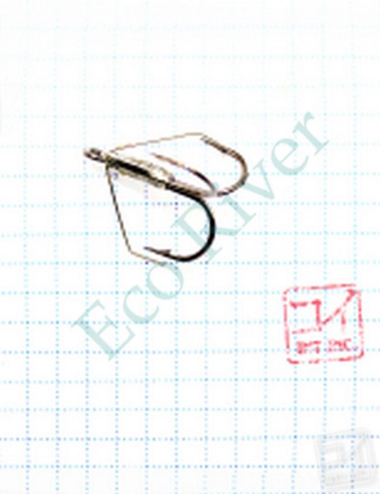 Крючок KOI WEEDLESS TREBLE HOOK , размер 2 (INT), цвет BN, тройник незацепляйка (5 шт.)/20/