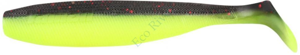 Виброхвост Yaman Pro Sharky Shad, р.3,75 inch, цвет #32 - Black Red Flake/Chartreuse (уп 5 шт.)