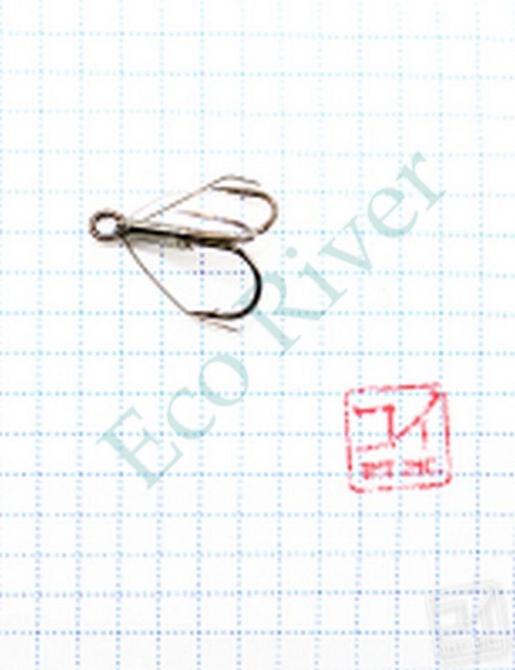 Крючок KOI WEEDLESS TREBLE HOOK, размер 4 (INT), цвет BN, тройник незацепляйка (5 шт.)/20/