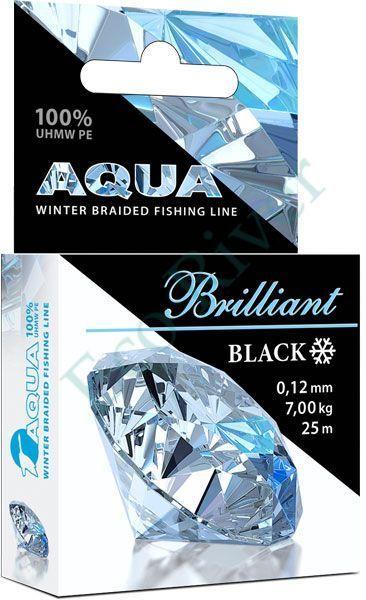Леска плет. Aqua Black Brilliant 0.18 25м