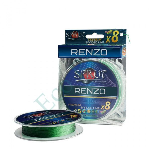 Плетеный шнур Sprut Renzo Soft Premium X8 dark green 0.12 95м