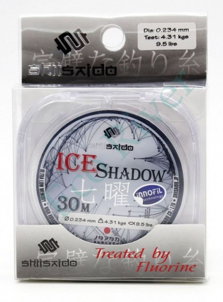 Леска Shii Saido Ice Shadow, L-30 м, d-0,105 мм, test-0,94 кг, прозрачная/10/400/