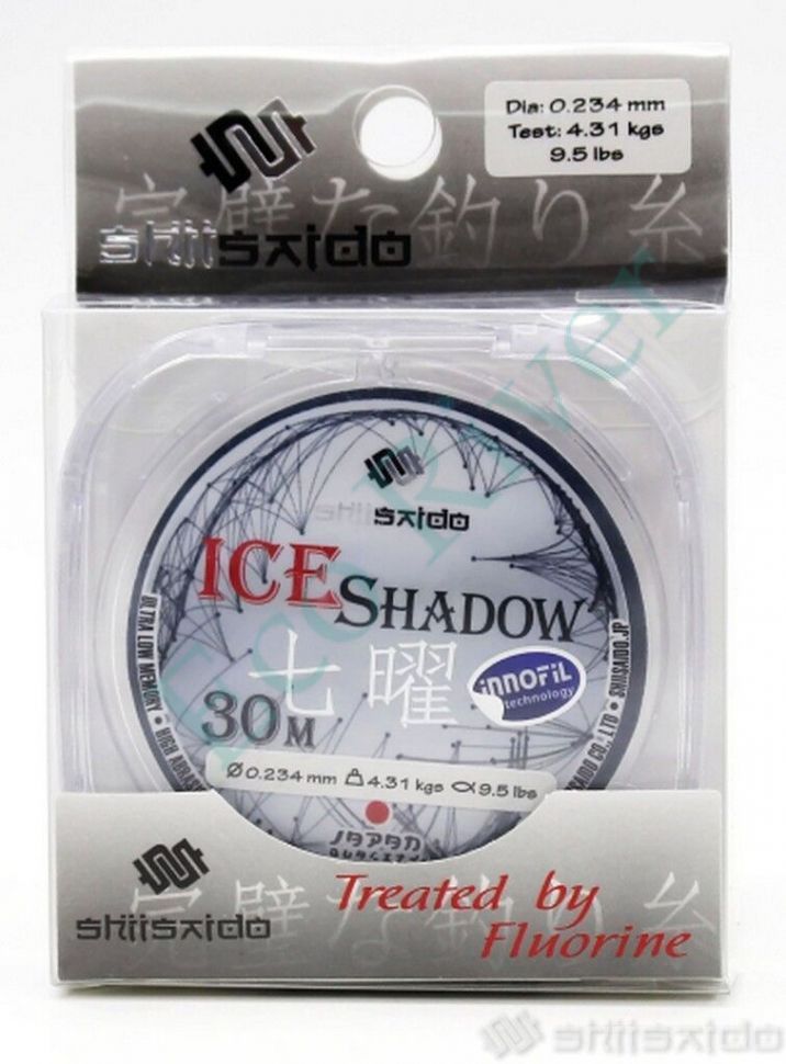 Леска Shii Saido Ice Shadow, L-30 м, d-0,105 мм, test-0,94 кг, прозрачная/10/400/