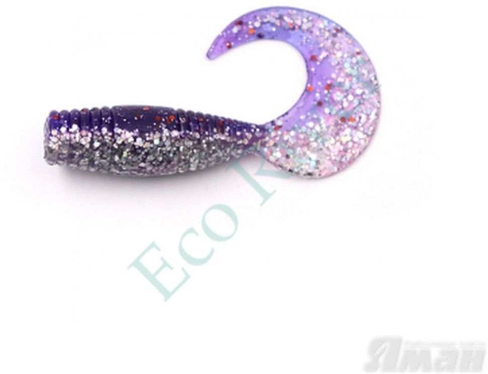 Твистер YAMAN Spry Tail, р.2 inch цвет #19 - Silver Violet (уп. 10 шт.)
