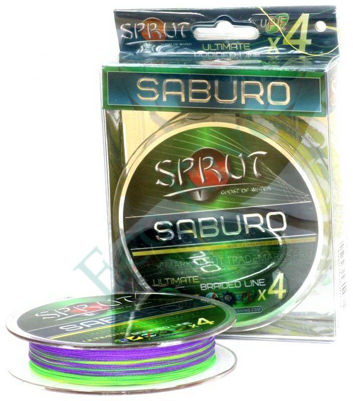 Леска плет. "SPRUT" Saburo Soft Ultimate X 4 Multicolor 0.12 95м