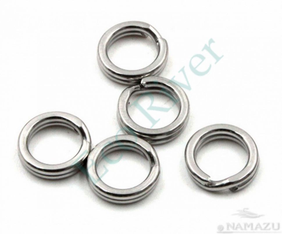 Заводное кольцо Namazu RING-A, цв. Cr, р. 4 ( d=8 mm), test-23 кг (уп.10 шт)/2000/3000/1000/1500/