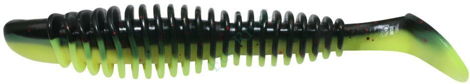 Виброхвост Yaman Pro Arris Shad, р.5,5 inch, цвет #32 - Black Red Flake/Chartreuse (уп. 4 шт.)