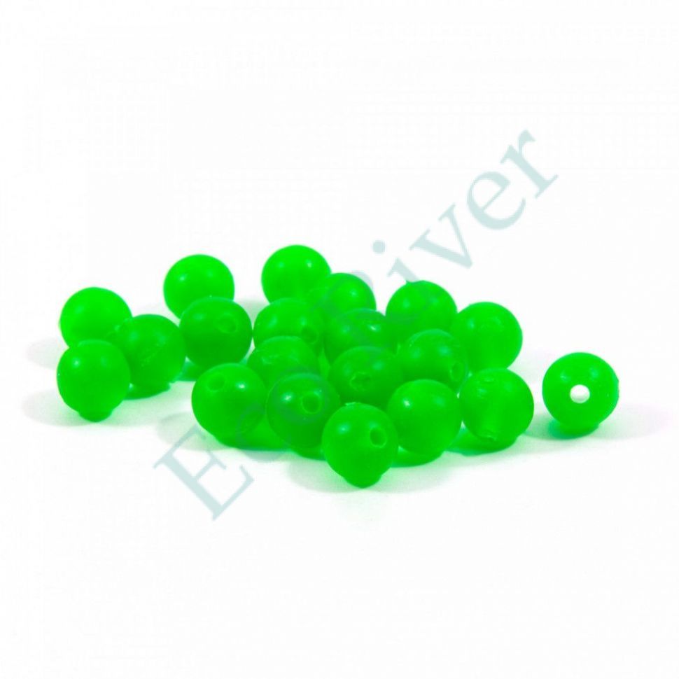 Бусина фидерная Namazu Soft Beads, PVC, d-6 мм, круглая, цв. темно-зеленый (20 шт.)/1000/