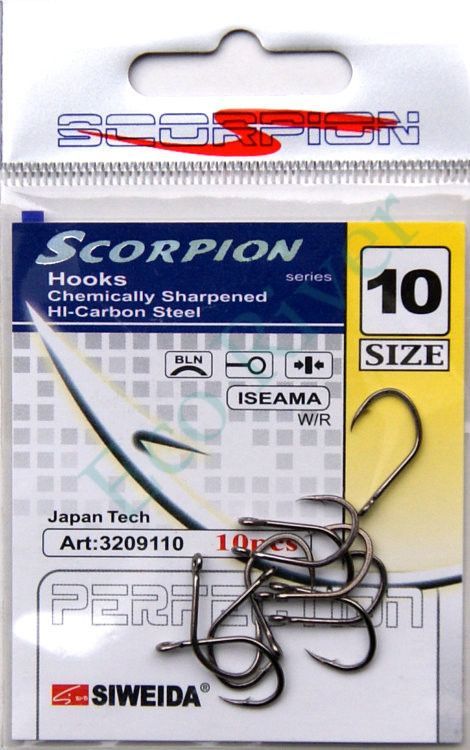 Крючок Siweida Scorpion Iseama №1 10шт 3209101 (C1-11)
