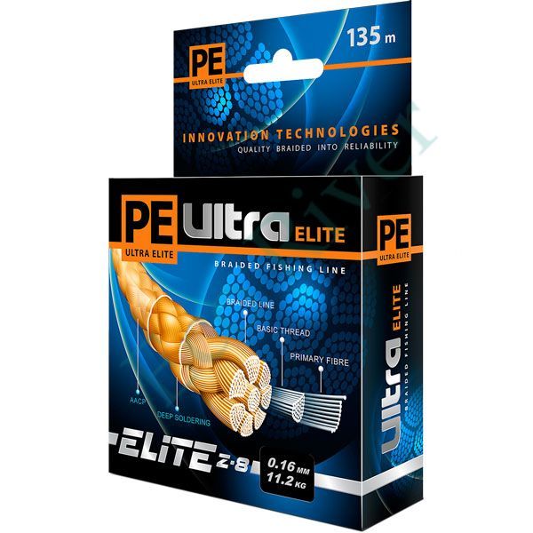 Плетеный шнур Aqua Pe Ultra Elite Z-8 оливк. 0.50мм 135м