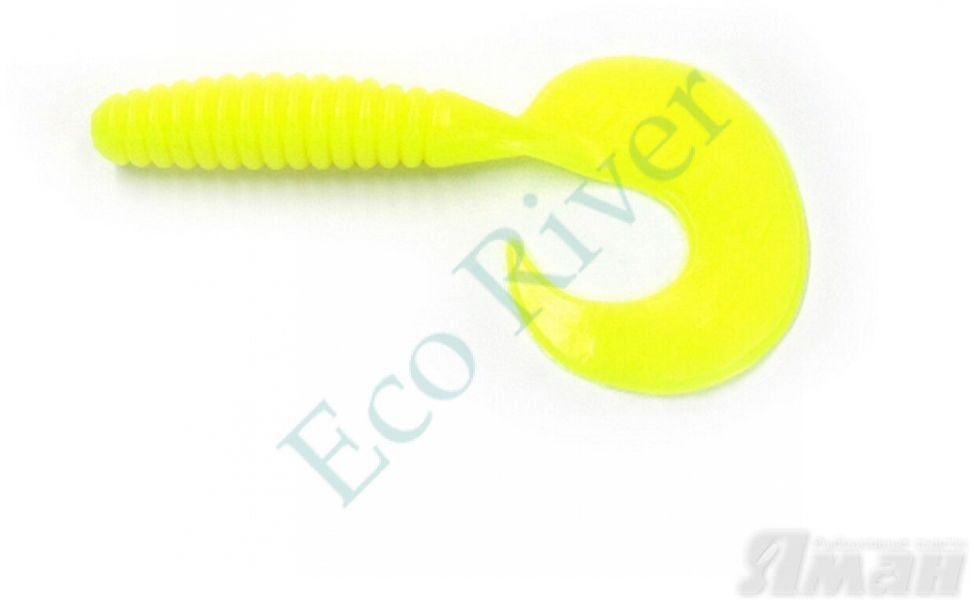 Твистер YAMAN Spiral, р.6 inch, цвет # 02 - Chartreuse (уп. 4 шт.)