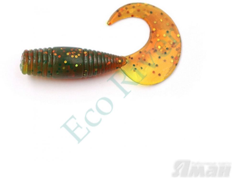 Твистер YAMAN Spry Tail, р.3 inch цвет #20 - Kiwi Shad (уп. 8 шт.)
