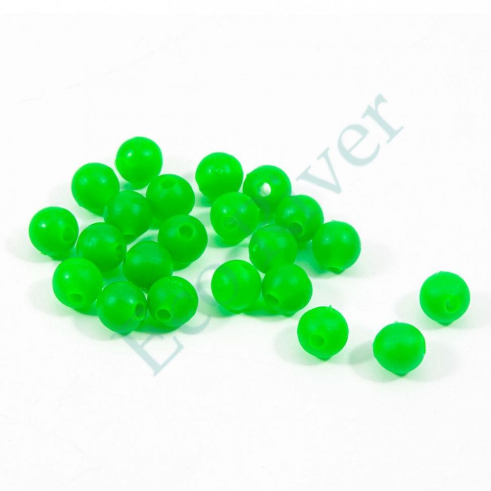 Бусина фидерная Namazu Soft Beads, PVC, d-8 мм, круглая, цв. темно-зеленый (20 шт.)/1000/