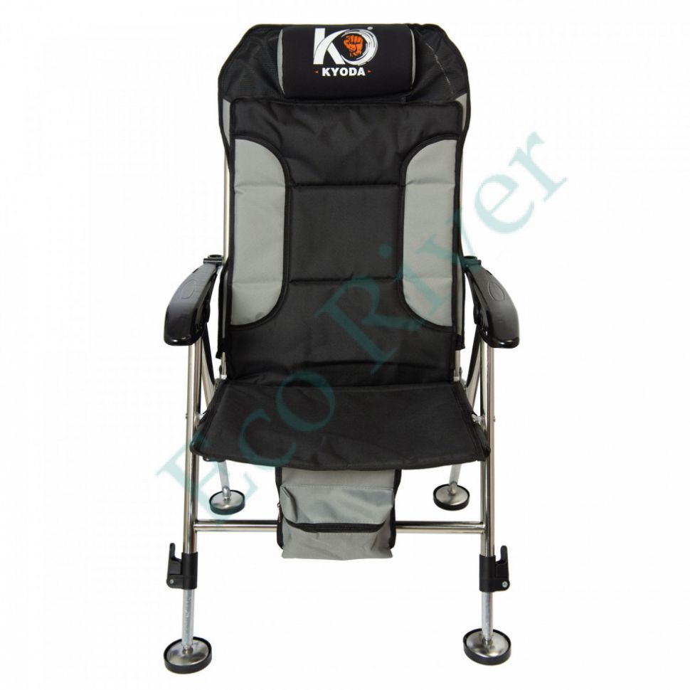 Кресло карповое Kyoda 70*50*42/90-100 серое SK-003-Gray