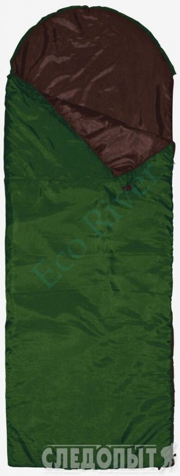 Спальный мешок-одеяло Defender left, 200+35х90, оксфорд-дюспо, 200г/м2, +20/+5, цв.зел