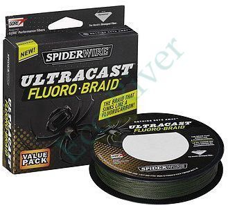 Леска плет. "SPIDERWIRE" Ultracast FluoroBraid Green 0.12мм 110м 1236927