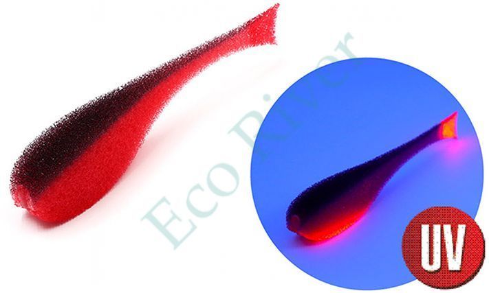 Поролоновая рыбка YAMAN с силиконовой вставкой, р. 105 мм, цвет 24 UV (5 шт.)