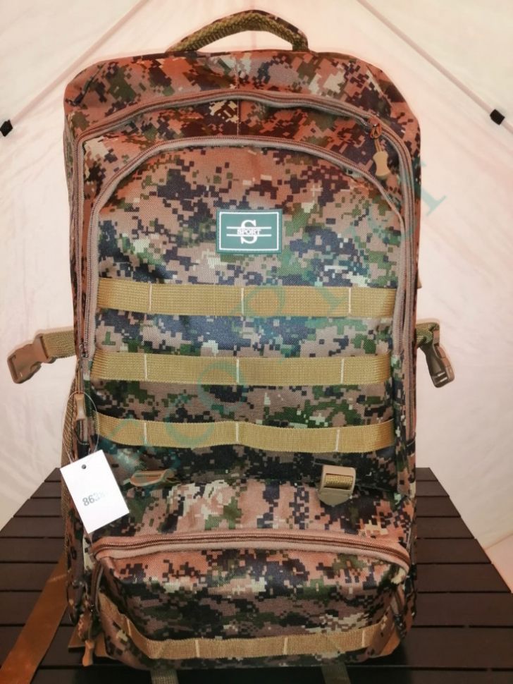 Рюкзак туристический, модель 8638, 80 л, цвет в ассортименте (КМФ)