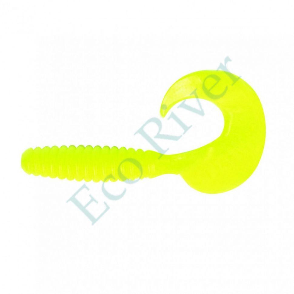 Твистер Yaman Pro Spiral, р.2.5 inch, цвет #02 - Chartreuse (уп.10 шт)