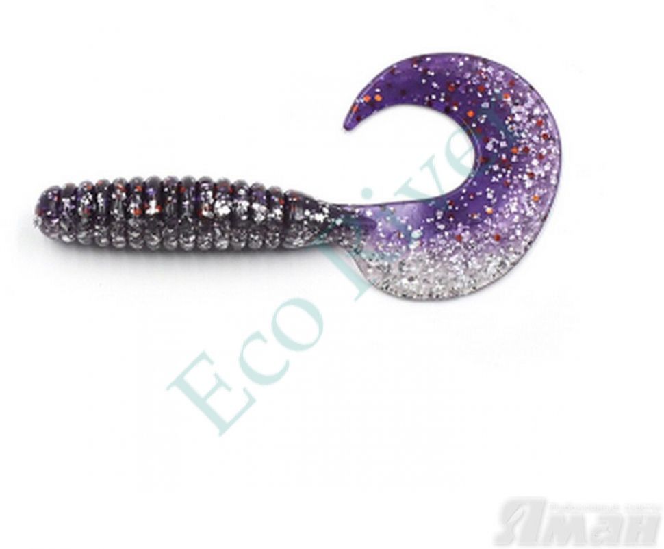 Твистер YAMAN Spiral, р.5 inch, цвет # 19 - Silver Violet (уп. 5 шт.)