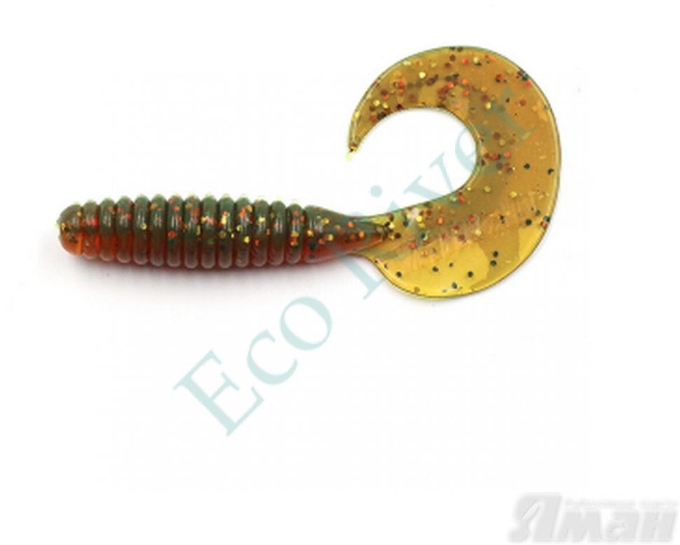 Твистер YAMAN Spiral, р.5 inch, цвет # 20 - Kiwi Shad (уп. 5 шт.)