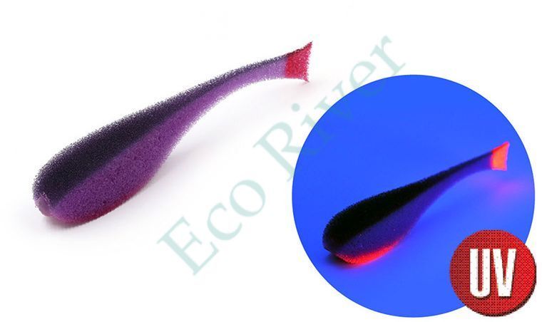 Поролоновая рыбка YAMAN с силиконовой вставкой, р. 120 мм, цвет 25 UV (5 шт.)
