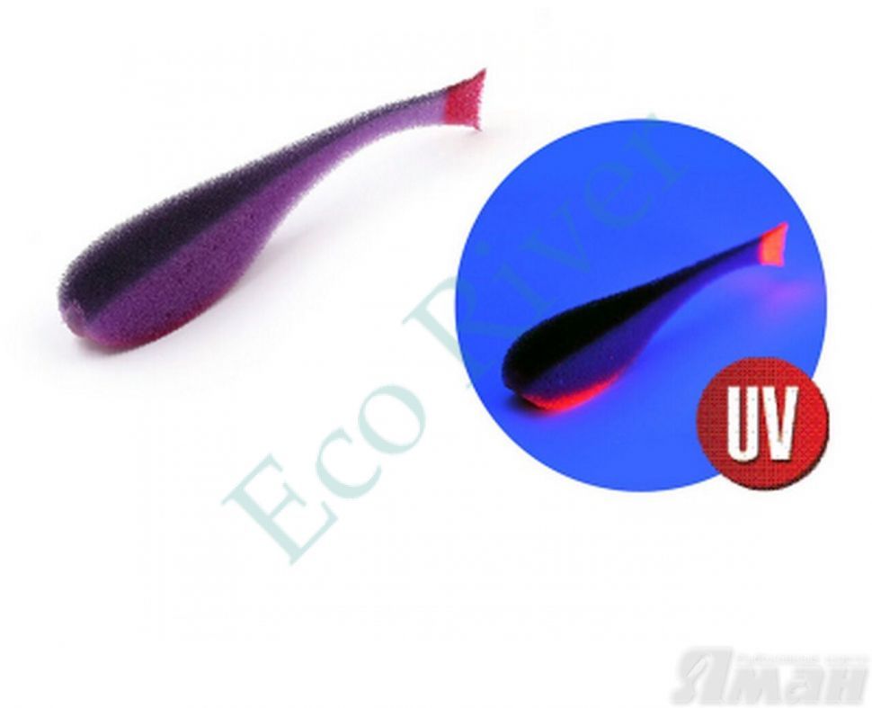 Поролоновая рыбка YAMAN с силиконовой вставкой, р. 120 мм, цвет 25 UV (5 шт.)