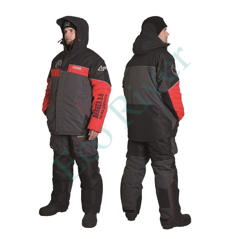 Костюм зимний Alaskan Dakota 2.0 красный/серый/черный XXL (куртка+полукомбинезон) 1