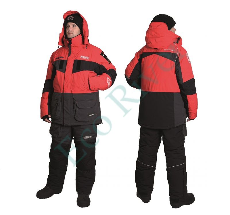 Костюм зимний Alaskan NewPolar 2.0 красный/серый/черный M (куртка+полукомбинезон)