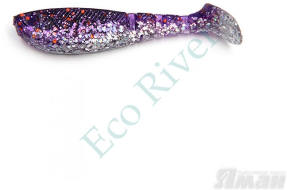 Виброхвост YAMAN Light-Flake, р.3 inch, цвет # 19 - Silver Violet (уп. 5 шт.)