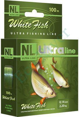 Леска Aqua NL Ultra White Fish белая рыба 0.10 100м