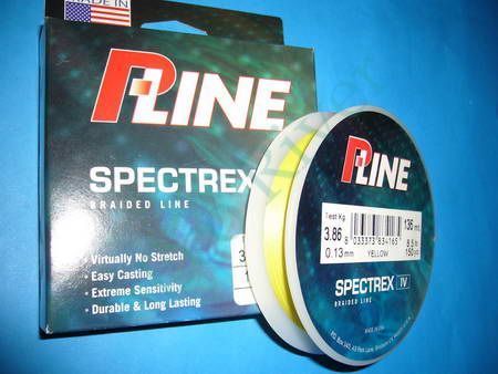 Леска плет. "P-Line Spectrex" IV 0.10 136м желтый 03-039