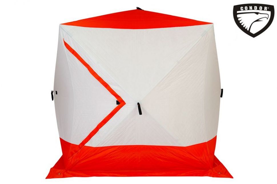 Палатка Куб Condor зимняя утепленная 1,8 х 1,8 х 1,95 оранжевый/белый