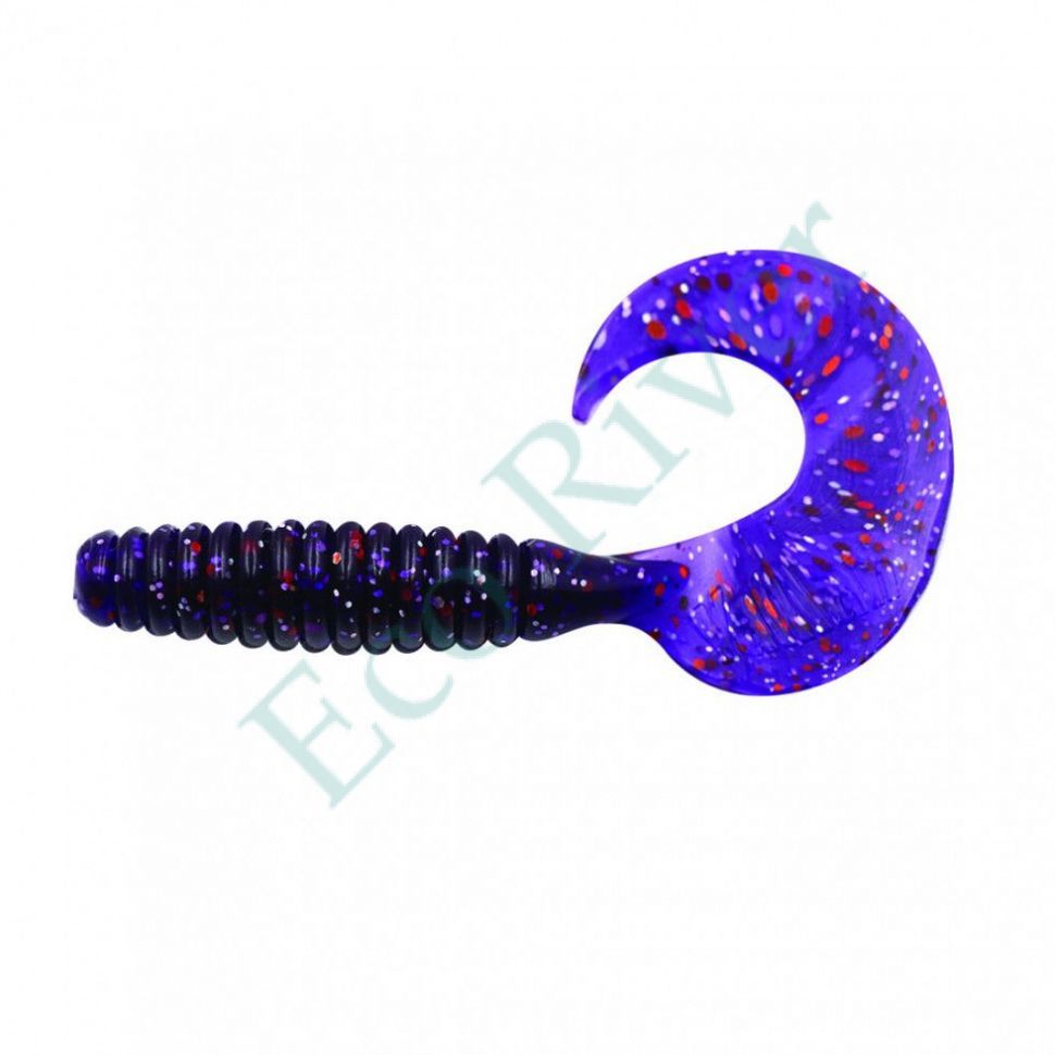 Твистер Yaman Pro Spiral, р.3,5 inch, цвет #08 - Violet (уп.10 шт)
