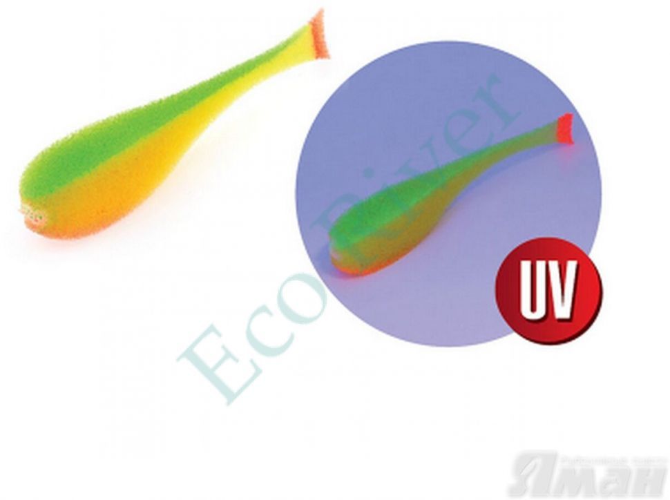 Поролоновая рыбка YAMAN с силиконовой вставкой, р. 135 мм, цвет 21 UV (5 шт.)