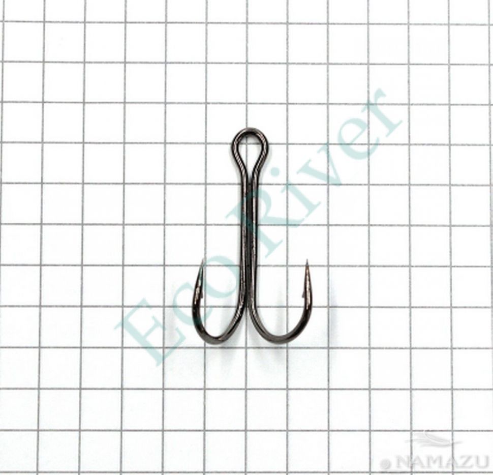 Крючок Namazu Double Hook Long, размер 4 (INT), цвет BN, двойник (50 шт.)/300/