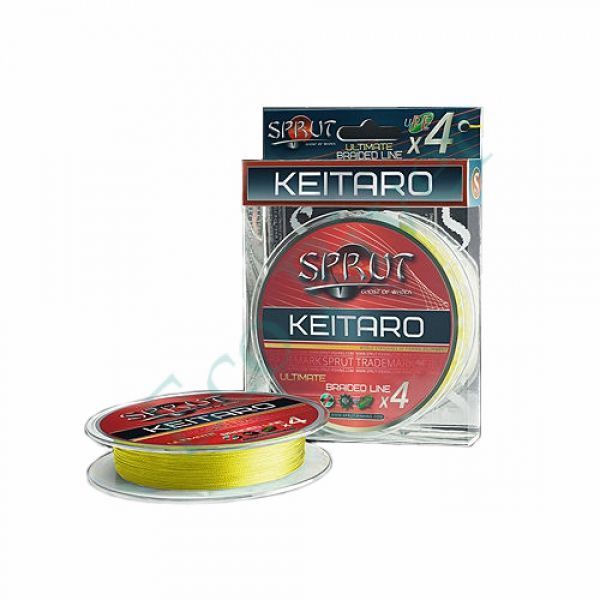 Леска плетенка Sprut Keitaro Ultimate X 4 Fluo Yellow 0.14 140м