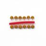 Микробисер Яман Шар, d-3,1 мм, цв. желто-красный арбуз, подвеска короткая (уп. 12 шт.)