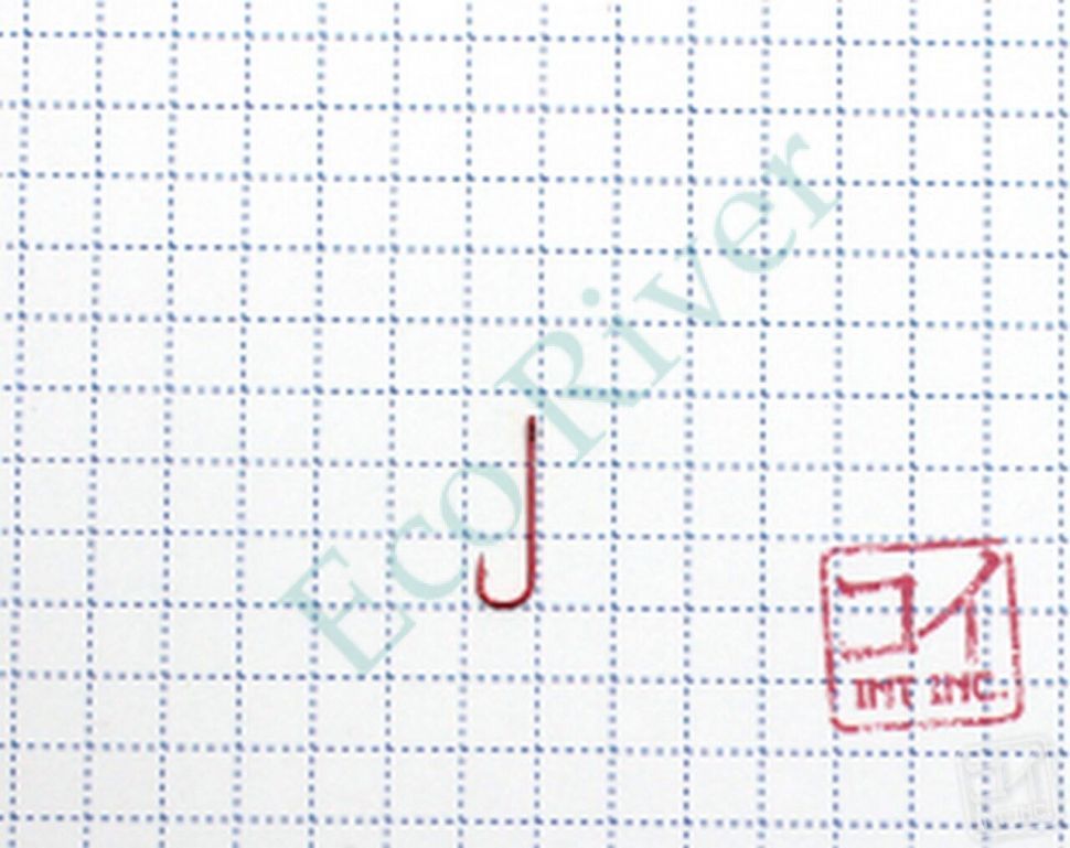Крючок KOI ROUND BEND, размер 14 (INT), цвет RED (10 шт.)/200/