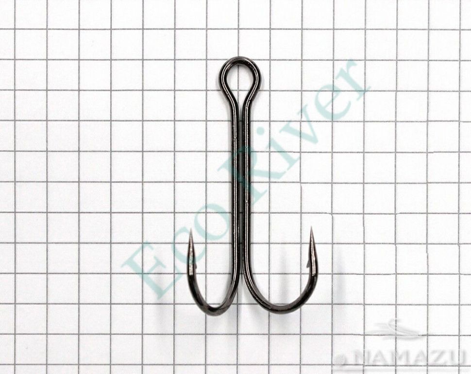 Крючок Namazu Double Hook Long, размер 2/0 (INT), цвет BN, двойник (50 шт.)/100/