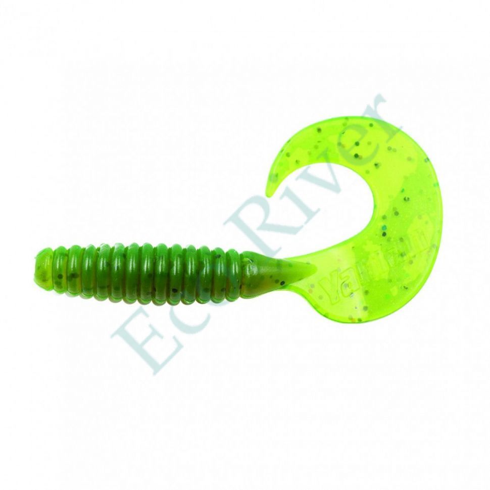Твистер Yaman Pro Spiral, р.4 inch, цвет #10 - Green pepper (уп.5 шт)