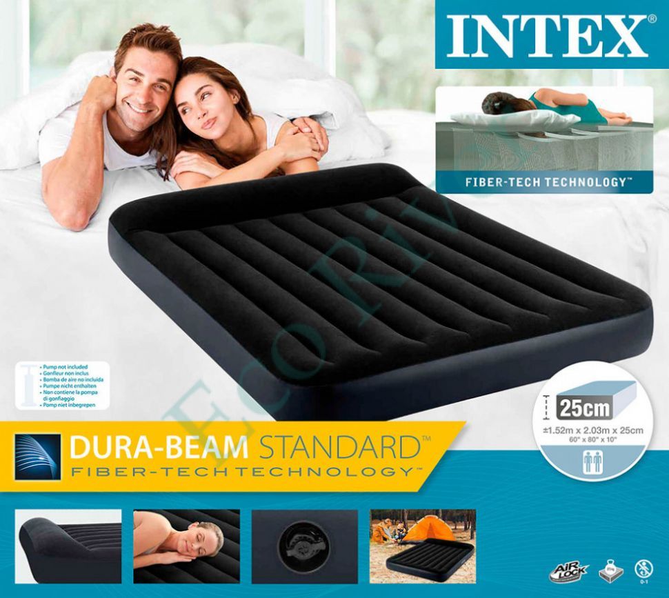 Кровать надувная Intex 152*203*25см 64143
