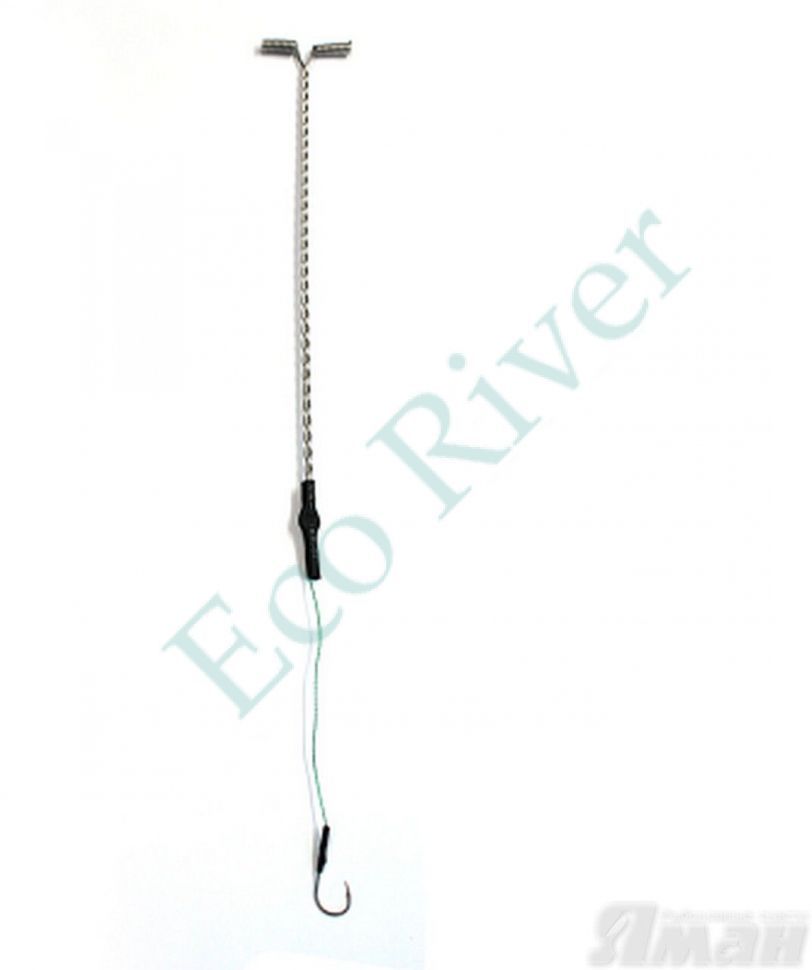 Оснастка фидерная Яман Отвод оснащёный, отвод 12 см, плетеный шнур 0,15 мм, крючок №8 Chinu Ring (
