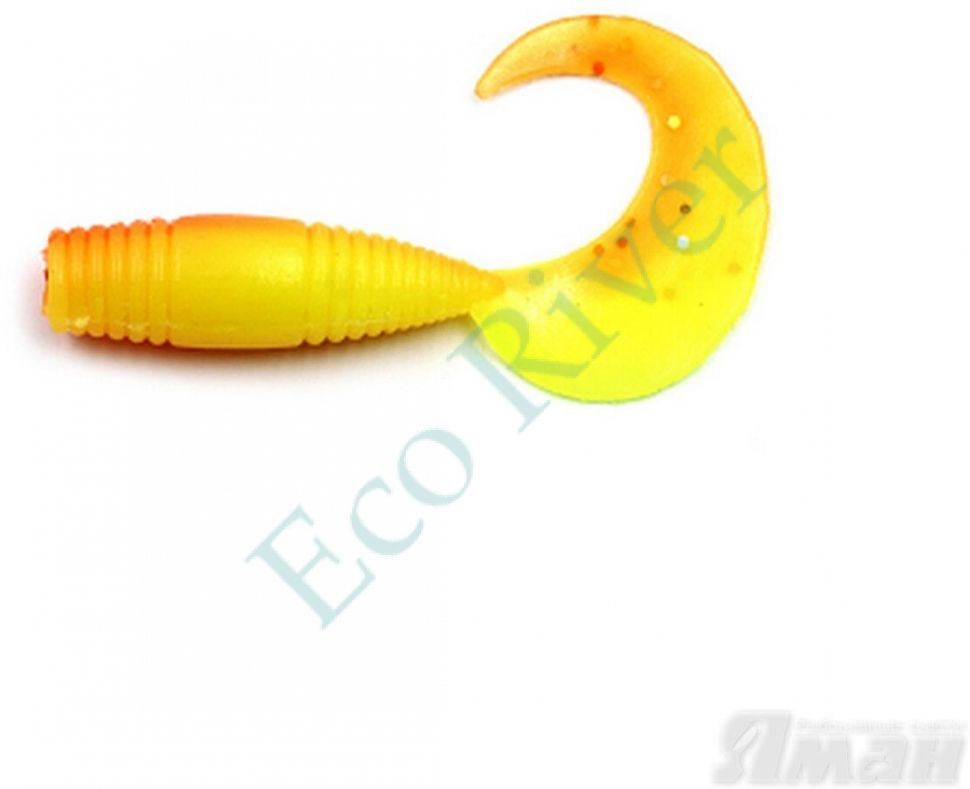 Твистер YAMAN Spry Tail, р.1,5 inch цвет #25 - Sunshine (уп. 10 шт.)