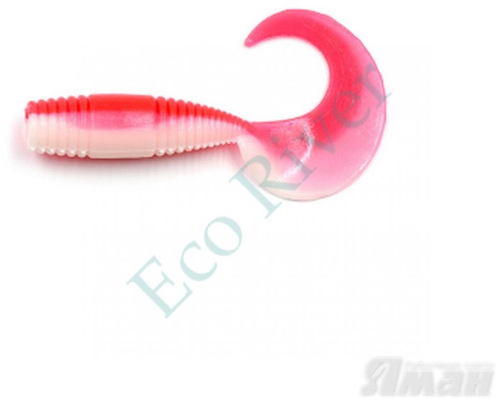 Твистер YAMAN Spry Tail, р.1,5 inch цвет #27 - Red White (уп. 10 шт.)