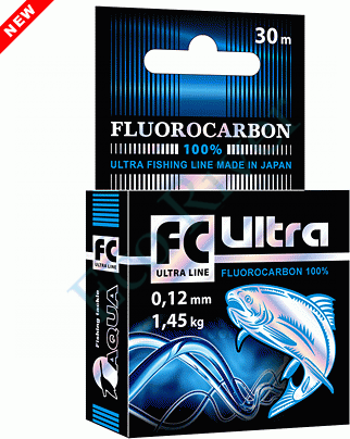 Леска Aqua FC Ultra Fluorocarbon 0.14 30м
