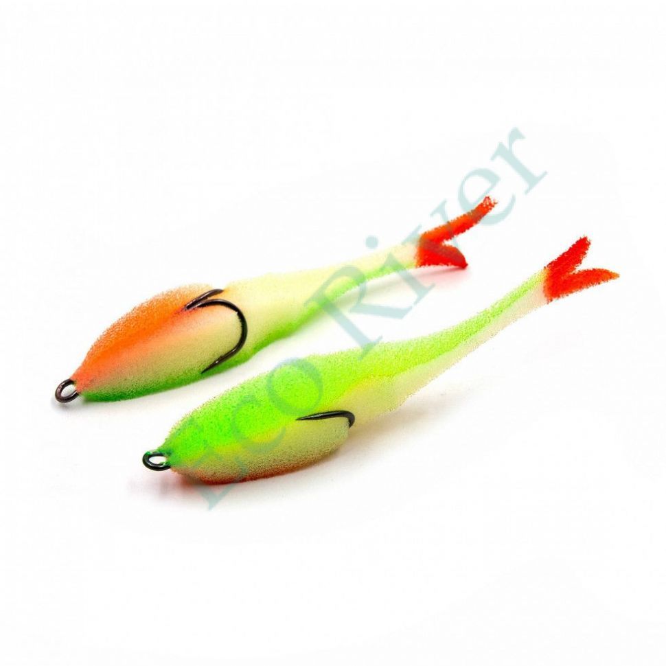 Поролоновая рыбка YAMAN Devious Minnow на двойнике, р. 120 мм, цвет 23 UV (5 шт.)
